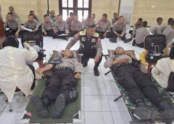 SPN Polda Jatim Sumbang 170 Kantong Darah, Dukung Program Kampus Sehat