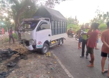 Tabrakan Maut di Mojokerto, Pickup Lawan Arah Tewaskan Pengendara Motor