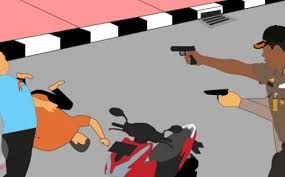 Timah Panas Polisi Tumbangkan Sekaligus Dua Residivis Curanmor Pasuruan