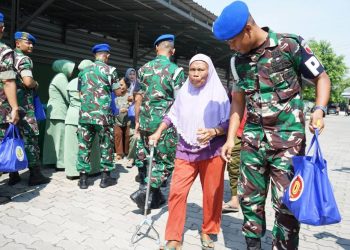 Peduli Warga, Denpom V/1 Madiun Salurkan 100 Paket Bansos