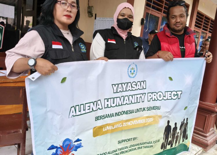 Yayasan Allena Humanity Project Kirim Bantuan untuk Penyintas Erupsi Semeru