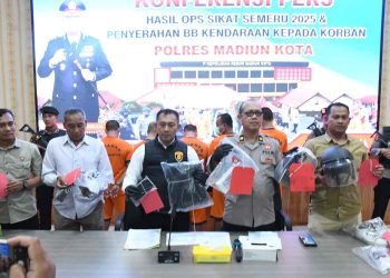 Polres Madiun Kota Ungkap Enam Kasus Kriminal Selama Operasi Sikat Semeru 2025