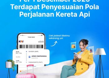 KAI Daop 7 Madiun Berlakukan Penyesuaian Jadwal dan Perhentian Kereta Api Mulai 1 Desember 2025