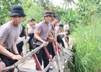 Renovasi Jembatan Dungtemu Dimulai, Polres Wonogiri dan Pemkab Percepat Akses Warga Pracimantoro