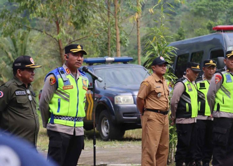 Kapolres Boyolali Pimpin Apel Gabungan dan Simulasi Tanggap Erupsi Gunung Merapi