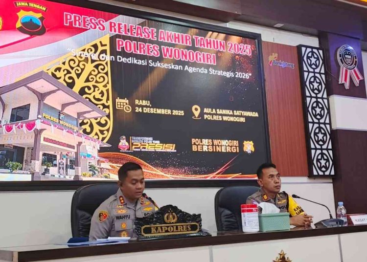 Narkotika Dominasi Perkara, Polres Wonogiri Amankan 40 Tersangka Selama 2025