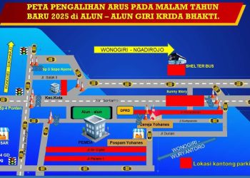 Polres Wonogiri Terapkan Rekayasa Lalu Lintas di Sekitar Alun alun Jelang Pergantian Tahun