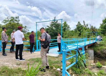 Polres Wonogiri Cek Jembatan Dungtemu Jelang Kunjungan Kapolda Jateng