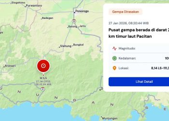 Gempa M 5,5 Berpusat di Pacitan Terasa hingga Wonogiri, BPBD Pastikan Kondisi Aman