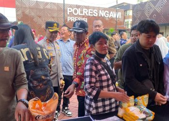 Polres Ngawi Gelar Pasar Murah, Upaya Jaga Stabilitas Harga Pangan Jelang Lebaran
