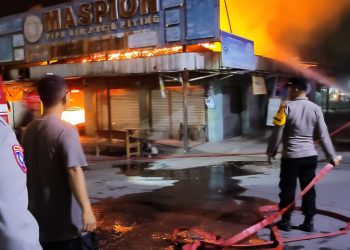 Kebakaran Hanguskan Tujuh Toko di Baturetno Wonogiri, Diduga Akibat Ledakan Kompor Gas