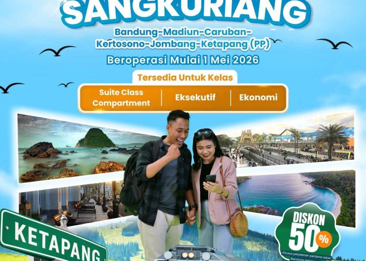 Mulai 1 Mei, KA Sangkuriang Layani Rute Bandung–Ketapang via Madiun
