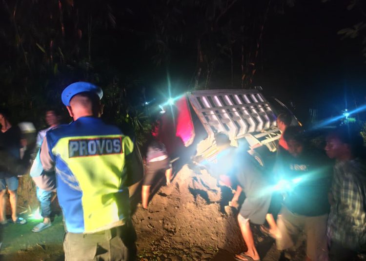 Truk Pengangkut Pasir Terperosok di Sidoharjo Wonogiri, Kernet Meninggal Dunia