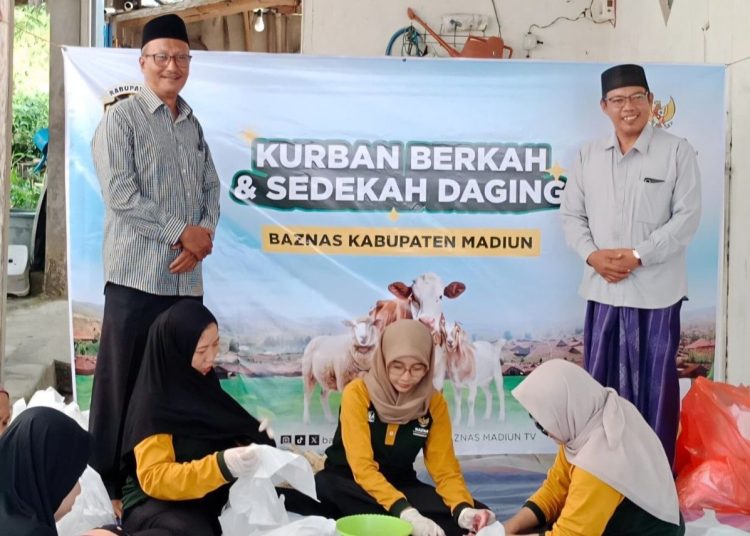 Iduladha 1447 H, BAZNAS Kabupaten Madiun Sembelih 2 Sapi dan 7 Kambing