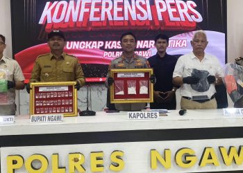 Polres Ngawi Bongkar Peredaran 223 Gram Sabu, Dua Pelaku Ditangkap dari Laporan Warga