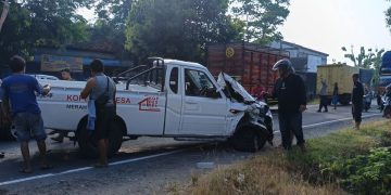 Mobil KDMP Diduga Oleng, Kecelakaan Beruntun Tiga Kendaraan Terjadi di Jalur Ngawi-Karangjati