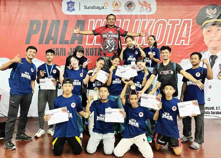 Tim Sasana Soerjo Ngawi Sapu Bersih 10 Emas di Kejurprov IBCA MMA Jawa Timur