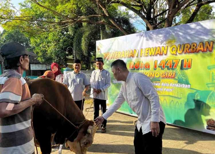 Polres Wonogiri Sembelih 8 Sapi dan 25 Kambing pada Idul Adha 1447 Hijriah