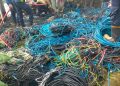 Polsek Cepogo dan Warga Padamkan Kebakaran Limbah Kabel Bekas, Api Berhasil Dicegah Merembet ke Permukiman