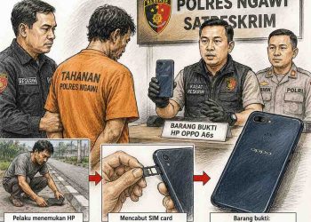 Niat Kuasai HP Temuan Berujung Pidana, Satreskrim Polres Ngawi Ungkap Kasus Penguasaan Barang Temuan