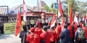 Polres Madiun Kota Hormati Aspirasi Buruh, Pengamanan Dikawal Secara Humanis