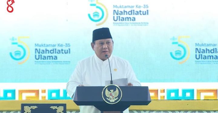 Buka Muktamar NU, Prabowo Tekankan Pentingnya Keadilan dan Kemakmuran