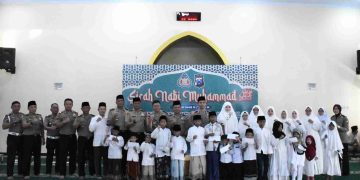 Maulid Nabi di Polres Madiun Kota Diwarnai Santunan Yatim dan Ojol