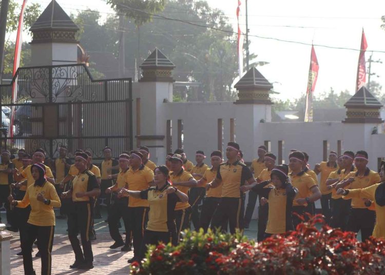 Semarak HUT ke-81 RI, Polres Wonogiri Gelar Olahraga Bersama dan Lomba Kemerdekaan