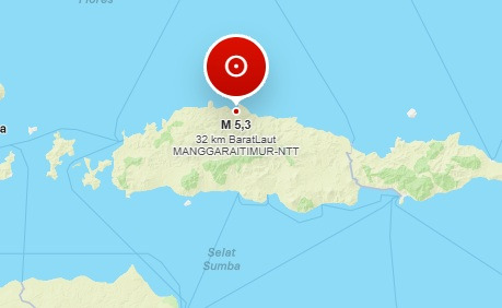 Gempa M 5,3 Guncang Manggarai Timur, Tidak Berpotensi Tsunami