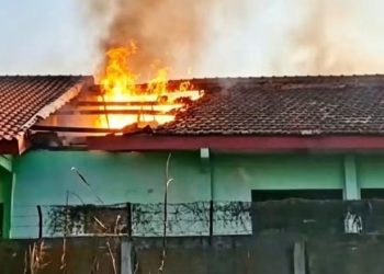 Ruang Musik SMPN 1 Jogorogo Ngawi Terbakar, Kerugian Ditaksir Ratusan Juta