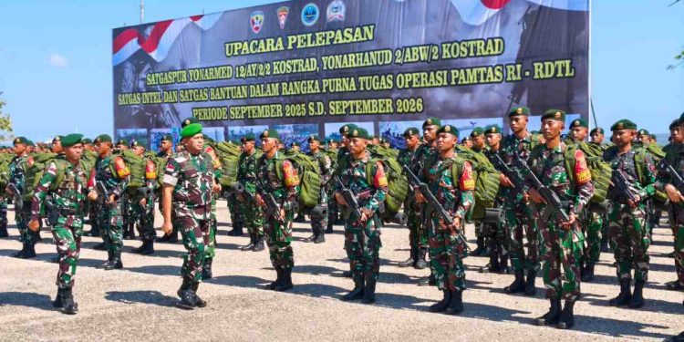 350 Prajurit Yon Armed 12 Kostrad Pulang dari Pamtas RI-RDTL