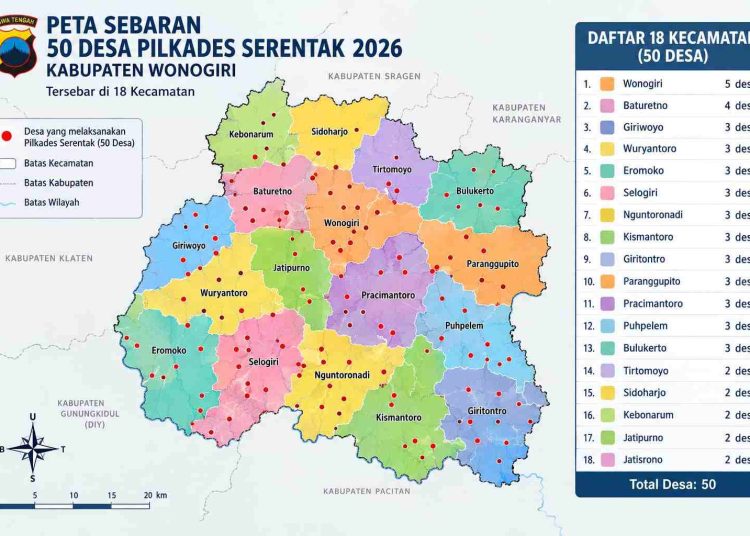 Polres Wonogiri Petakan Kerawanan Pilkades Serentak 2026, 50 Desa Jadi Sasaran Pengamanan