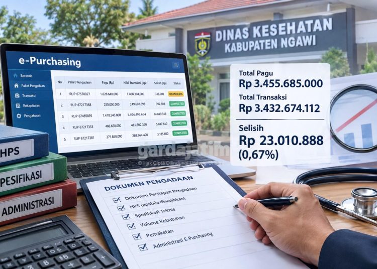 Lima Paket E-Purchasing Dinkes Ngawi Disorot, Transaksi Nyaris Setara Pagu
