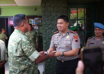 HUT ke-81 TNI, Kapolres Wonogiri Sambangi Makodim 0728, Perkuat Sinergitas TNI-Polri