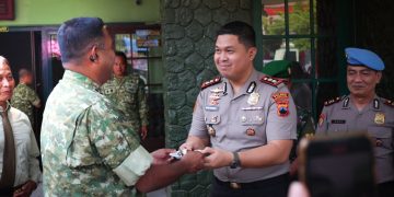 HUT ke-81 TNI, Kapolres Wonogiri Sambangi Makodim 0728, Perkuat Sinergitas TNI-Polri