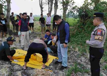 Pria 64 Tahun Ditemukan Meninggal di Persawahan Rejomulyo Madiun, Polisi Lakukan Pemeriksaan