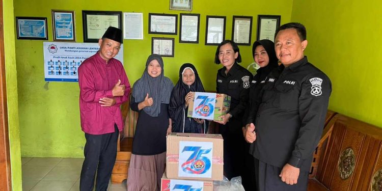 HUT Humas Polri ke-75, Sihumas Polres Madiun Salurkan Sembako ke Panti Asuhan Lentera Hati