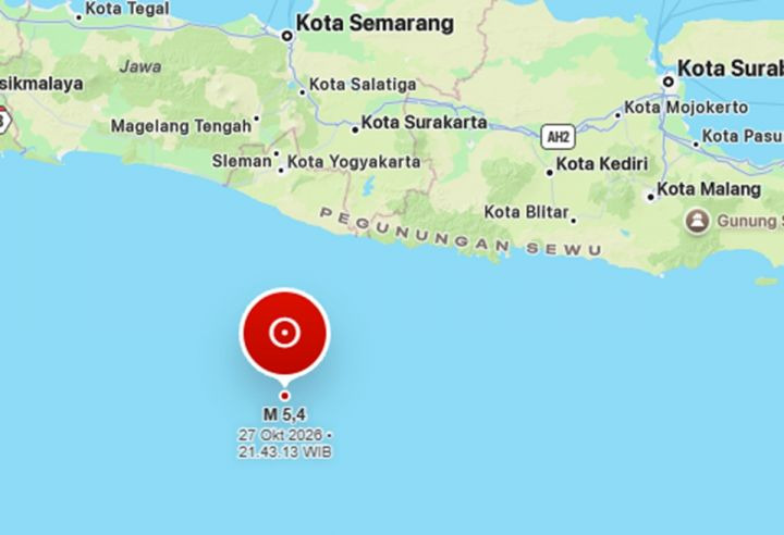 Gempa Magnitudo 5,4 Guncang Barat Daya Gunungkidul, BMKG Pastikan Tak Berpotensi Tsunami